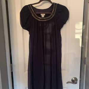 Motherhood Navy Embellished Neckline Loose Dress
